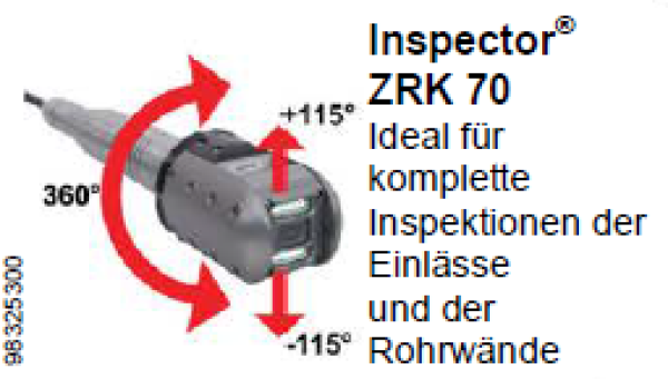 Schiebekamerasystem Inspektor ZRK70 mit Schwenkkopf (60m)